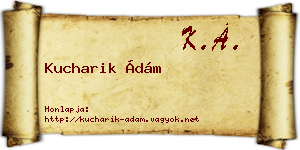 Kucharik Ádám névjegykártya